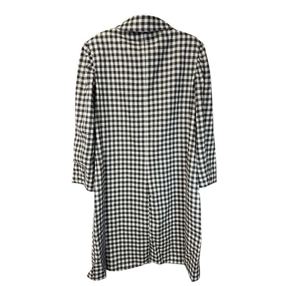 NWT BeachLunchLounge Tyler Plaid Wool Blend Coat Black White Checkered XL/TG🖤🤍 - Picture 9 of 11
